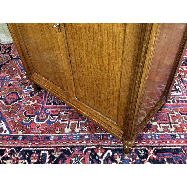 Small Louis XVI Cabinet in Mahogany, Oak and Marble Top For Sale - Image 15 of 18