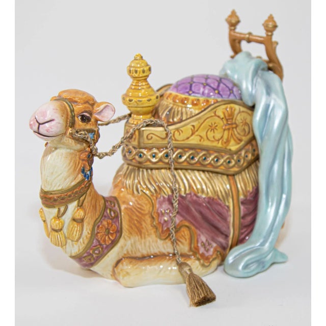 Early 21st Century Porcelain Resting Arabian Camel by Fitz and Floyd For Sale - Image 5 of 13