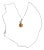 14 Karat Gold Necklace .30 Carat One Round Topaz 3.31 Grams Chain For Sale