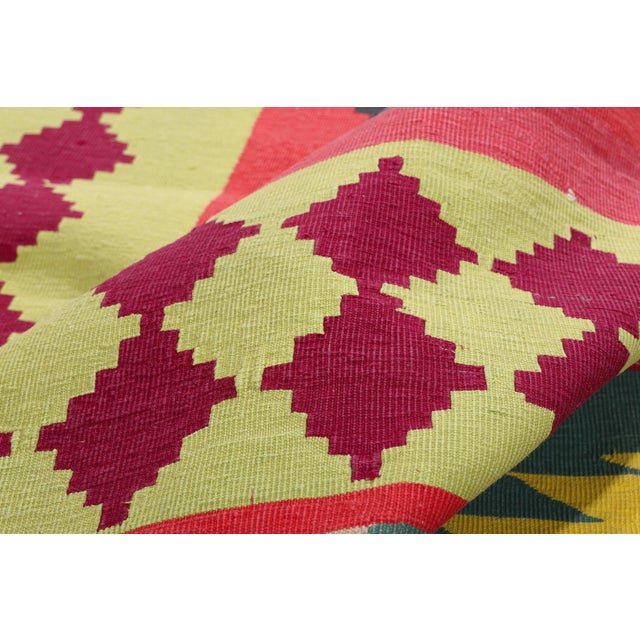 Vintage Indian Dhurrie Rug, 10'00 X 15'11 For Sale In Dallas - Image 6 of 10