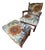 Country Armchair & Ottoman Reupholstered in Josef Frank “Aralia” Linen for Svenskt Tenn For Sale