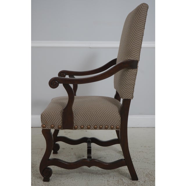 Traditional Set of 10 Continental Style Upholstered Dining Chairs For Sale - Image 3 of 18