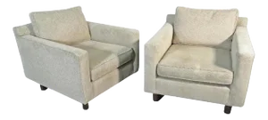Fabric Club Chairs by Mitchell Gold + Bob Williams - A Pair