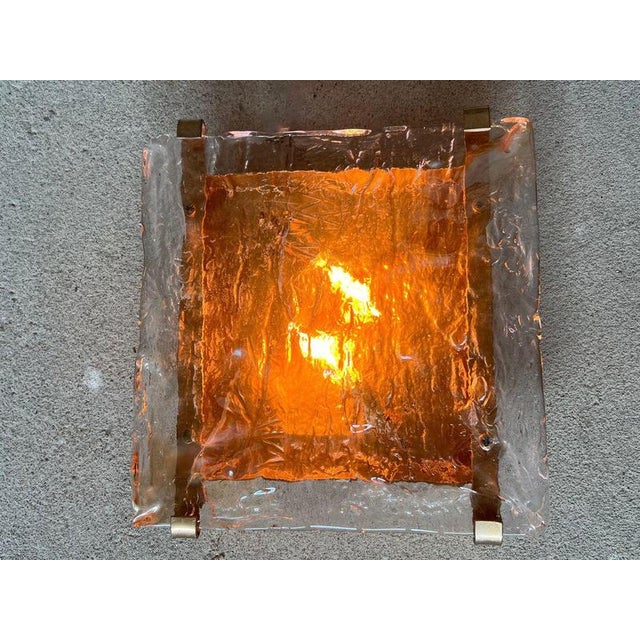 Glass Italian Murano Glass Wall Sconce, 1970s For Sale - Image 7 of 8