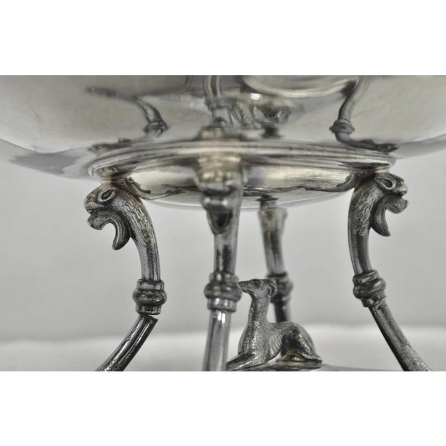 Antique Reed & Barton English Regency Figural Bread Basket With Whippet Dog Base For Sale - Image 15 of 18