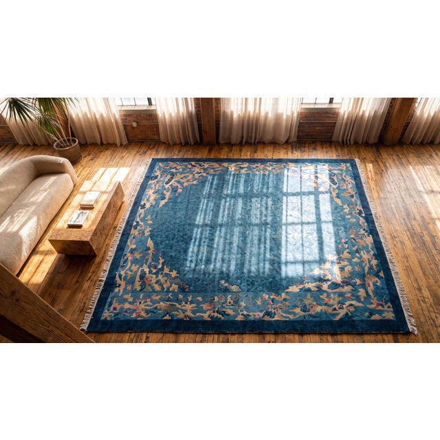 Antique Chinese Peking Rug 9' 2" x 11' 6" For Sale - Image 9 of 9