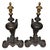 Traditional Antique Fireplace Andirons, Pair For Sale - Image 3 of 4
