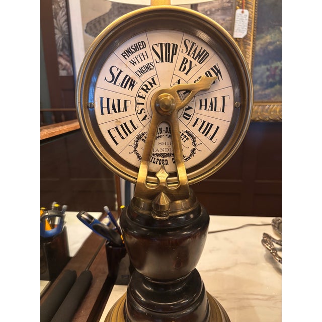 Bring a touch of maritime history into your home with this striking Antique Baldwin-Brockett Ship's Telegraph Lamp,...