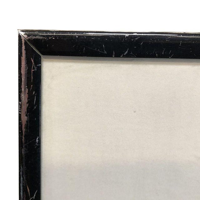 1950s Mid-Century Gm Chevrolet Corvette Black & White Lithograph Print in Frame For Sale - Image 5 of 5