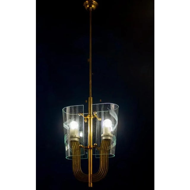 Art Deco Pendant with Murano Glass by Pietro Chiesa, 1940 For Sale - Image 9 of 11