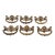 Set of 6 Vintage Poseidon Brass Bail Drawer Pulls For Sale