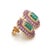 3.25 cts Natural emerald and 3.76 cts pink sapphire earring in 14k gold For Sale - Image 14 of 18