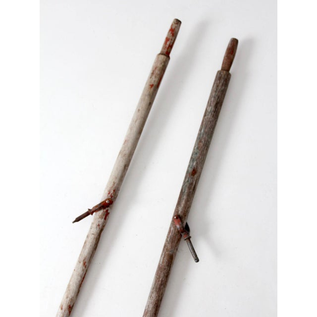Cabin Vintage Wooden Boat Oars Pair For Sale - Image 3 of 13