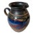 Mid-Century Artisan Stoneware Ceramic Drip Glaze Pitcher Singed For Sale