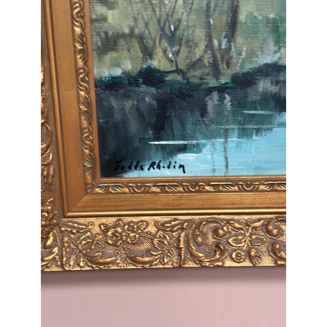 Tedde Rhodin, Autumn Landscape from Småland, 1979, Oil on Canvas, Framed For Sale - Image 8 of 18