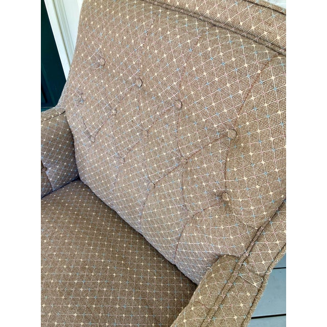 1960s Traditional Side Chair With Tufted Back and Arms For Sale - Image 4 of 10
