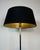 1950s 1950s Floor lamp in black lacquered metal and brass design with magazine rack For Sale - Image 5 of 12