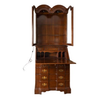 Mid 20th Century Secretary Desk With Bookcase For Sale