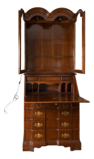 Mid 20th Century Secretary Desk With Bookcase