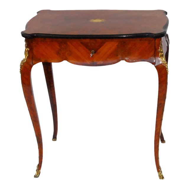 1860s French Kingwood & Thuya Wood Brass Inlaid Dressing Table For Sale