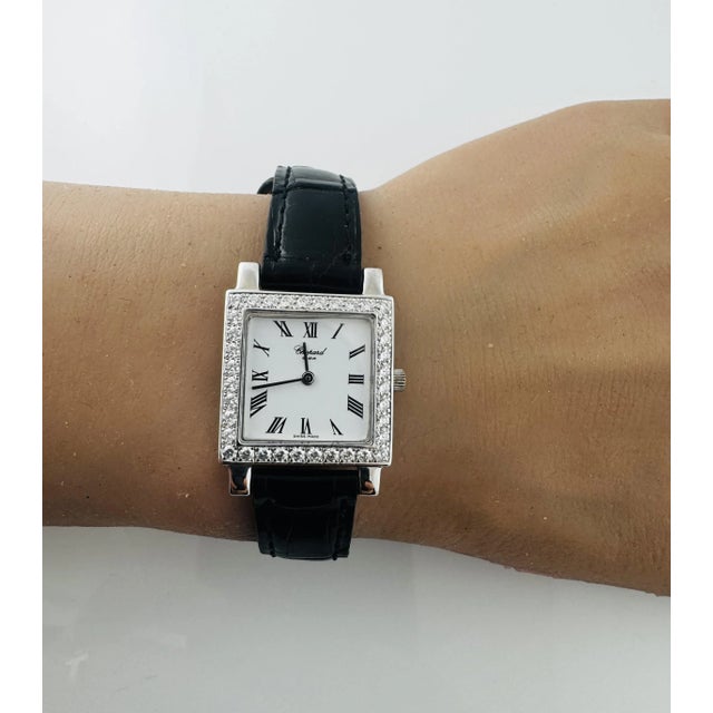 Early 21st Century Chopard 18k White Gold Diamond Ladies Watch 426 1 For Sale - Image 14 of 14