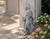 Gray Vintage Whimsical Cast Iron Dapper Rabbit Garden Statue Holding a Pipe For Sale - Image 8 of 12