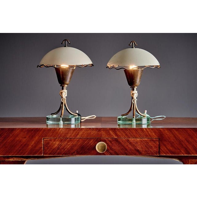 Mid-Century Modern Italian Table Lamps, Italy, 1950s, Set of 2 For Sale - Image 3 of 12