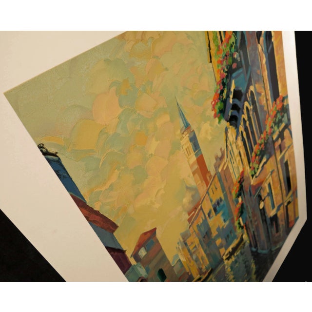 1990s 1992 Howard Behrens "Morning in Venice" Signed Ltd Serigraph on Paper For Sale - Image 5 of 8