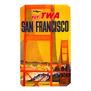 Vintage Travel Poster "Fly TWA/San Francisco" Designed by David Klein For Sale