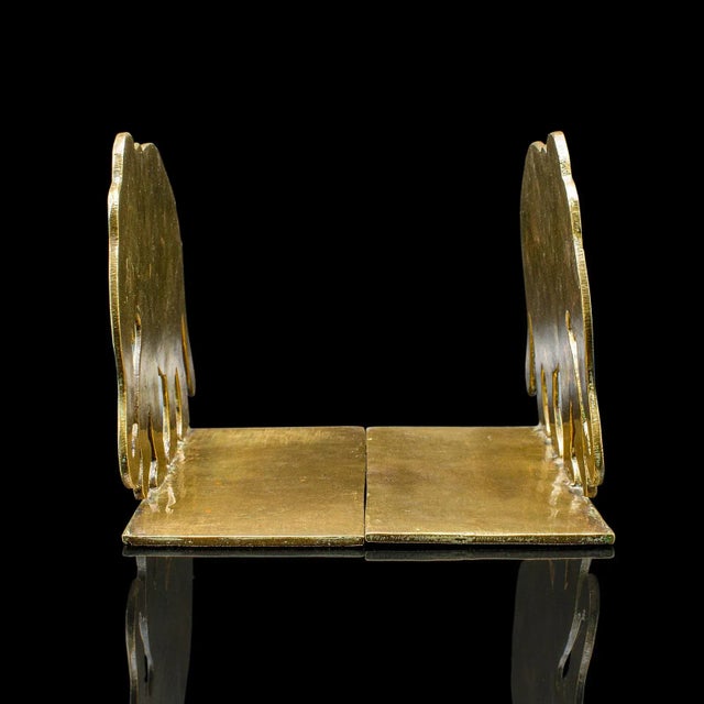 Pair of Antique Elephant Bookends, Indian Brass Decorative Book Rests, Victorian For Sale - Image 6 of 10