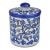 Mid 20th Century Andalusian-Patterned Blue Ceramic-Art Lidded Jar For Sale