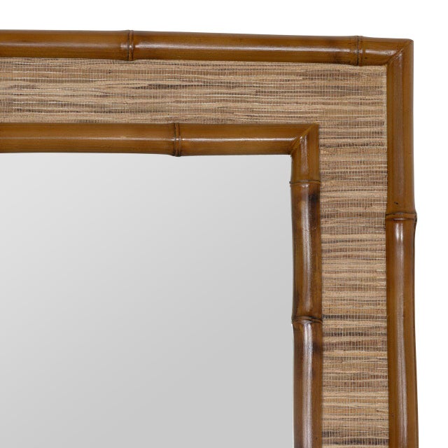 Traditional Cameron Bamboo Wall Mirror For Sale - Image 3 of 3