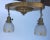 Antique Brass Chandelier With Floral Decorated Pendant Shades For Sale - Image 9 of 9