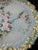Rococo Antique French Limoges Porcelain Hand-Painted Rose Cabinet Plate With Gilt Rococo Rim For Sale - Image 3 of 6
