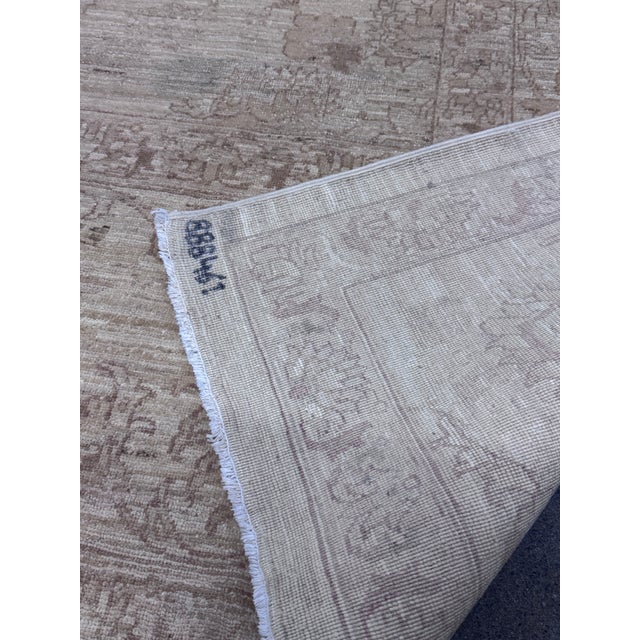 Taupe 9ft 10in × 14ft 5in Gallery Ephesus Oushak Area Rug in Taupe Tones For Sale - Image 8 of 12