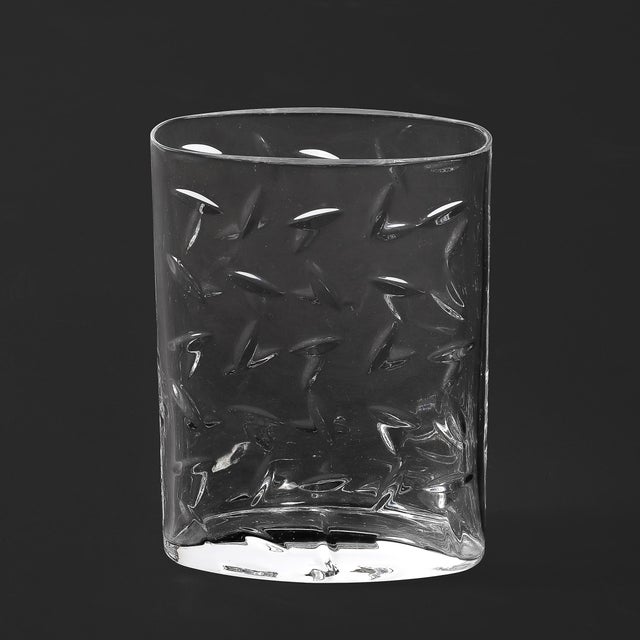 Mid-Century Modernist Cut Crystal Vase W/ Leaf Form Motif Signed Tiffany and Co For Sale - Image 12 of 12