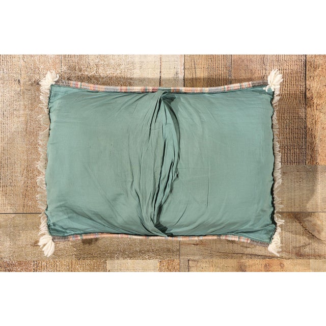 Vintage Pastel Tribal Turkish Kilim Rug Pillow - 01'03 X 01'08 For Sale - Image 10 of 10