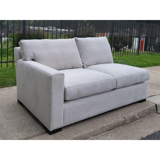 Contemporary Axis Left-Arm Loveseat Sectional Piece by Crate & Barrel For Sale - Image 3 of 11