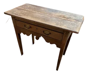 18th Century Country Oak 1 Drawer Table