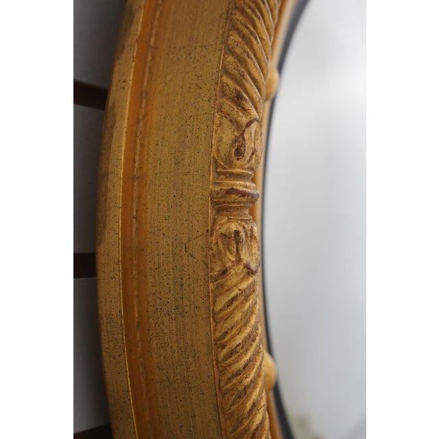 Traditional Carvers Guild Gold Federal Style Bulls Eye Mirror For Sale - Image 3 of 12
