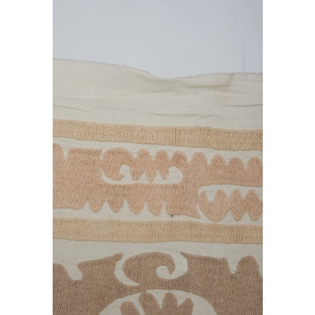 1960s Handmade Pastel Suzani Textile Art For Sale - Image 9 of 11