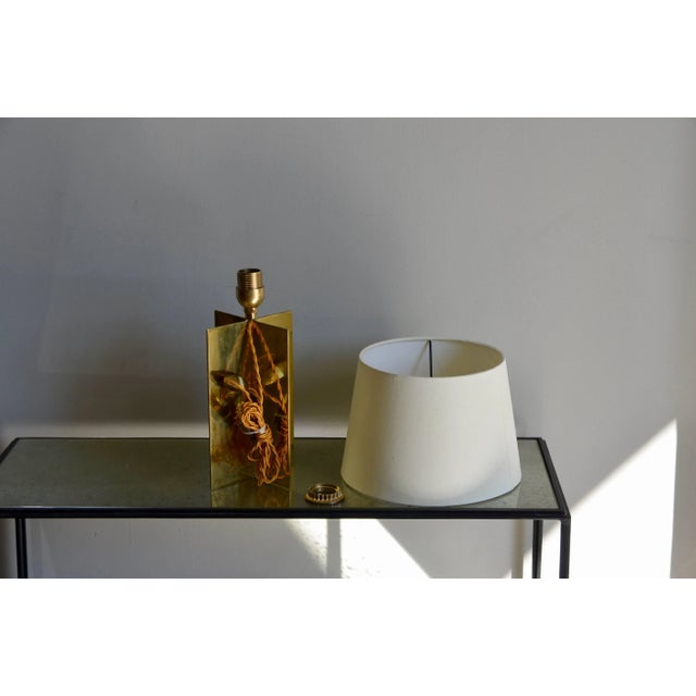 Contemporary Design Frères 'Croisillon' Solid Brass and Parchment Lamps - a Pair For Sale In Los Angeles - Image 6 of 8