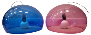 Pendant Lamps Model Fl/Y in Blue and Pink from Kartell, Italy, 1990s, Set of 2