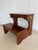 Wood 1980s Solid Wood Step Stool W/ Brass Handles-Georgian Style Bed/Library Step Stool-Cherry/Mahogany Finish-Display Shelves-Tiered Plant Stand For Sale - Image 7 of 12