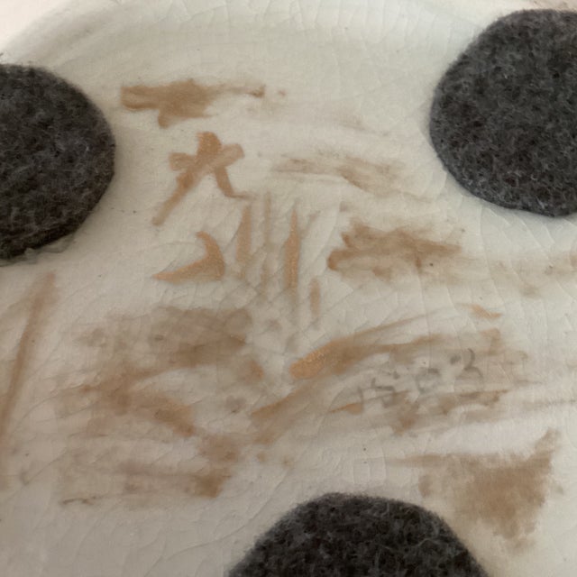 Vintage Pereiras Valado Porcelain Ornate Vase With Cherubs Raised Relief Hand Painted For Sale - Image 9 of 12