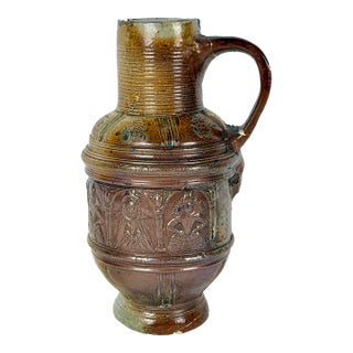 Early 1600's German Raeren Stoneware Jug For Sale