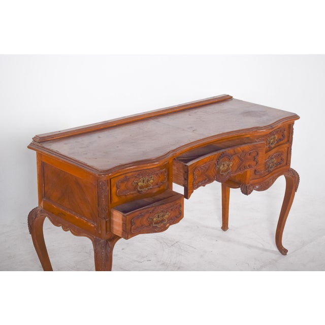 Brown Vintage Dressing Table in Carved Wood, 1920s For Sale - Image 8 of 12