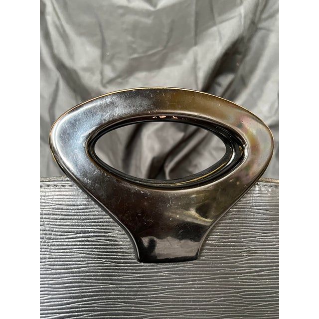 Vintage 1980s Louis Vuitton Black Epi Ombre Clutch With Resin Handles For Sale - Image 6 of 13