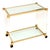 Vintage French Acrylic Glass and Gold-Plated Drinks Trolley, 1970s For Sale