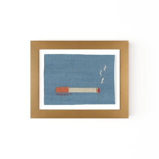 Mildred the Rust Cigarette by Willa Heart in Gold Frame, Mini Art Print For Sale